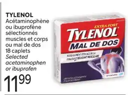 Brunet TYLENOL Acétaminophène ou ibuprofène sélectionnés muscles et corps ou mal de dos offer