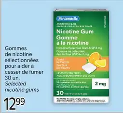 Brunet Personnelle Gommes de nicotine sélectionnées pour aider à cesser de fumer offer