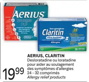 Brunet AERIUS, CLARITIN Desloratadine ou loratadine pour aider au soulagement des symptômes d'allergies offer