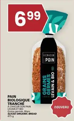 Rachelle-Bery Grocery À CHACUN SON PAIN LEVAIN ET BIO SLICED ORGANIC BREAD offer
