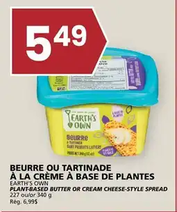 Rachelle-Bery Grocery EARTH'S OWN PLANT-BASED BUTTER OR CREAM CHEESE-STYLE SPREAD offer