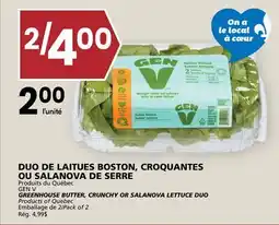 Rachelle-Bery Grocery GEN V GREENHOUSE BUTTER, CRUNCHY OR SALANOVA LETTUCE DUO offer