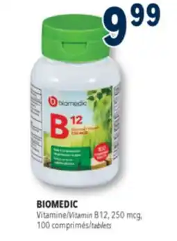 Familiprix BIOMEDIC, Vitamin B12, 250 mcg, 100 tablets offer