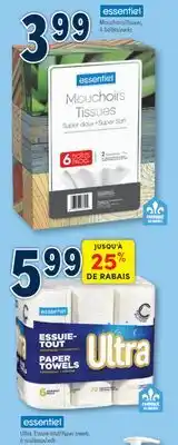 Familiprix Essentiel Ultra absorbent strong paper towels 6un offer