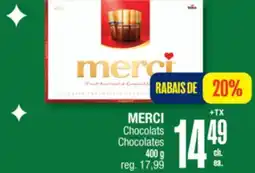 Jean Coutu MERCI Chocolats offer