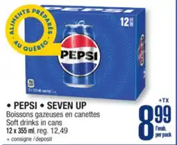 Jean Coutu PEPSI, SEVEN UP Soft drinks in cans offer
