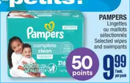 Jean Coutu PAMPERS Selected wipes and swimpants offer
