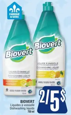 Jean Coutu BIOVERT Dishwashing liquids offer
