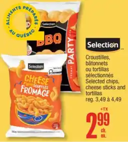 Jean Coutu Selected chips, cheese sticks and tortillas offer