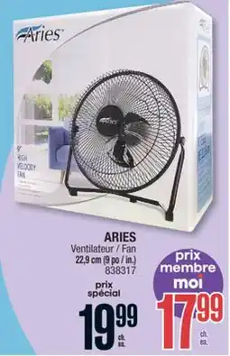 Jean Coutu ARIES Fan offer