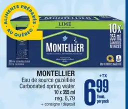 Jean Coutu MONTELLIER Carbonated spring water offer