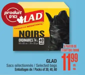 Jean Coutu GLAD Selected bags offer