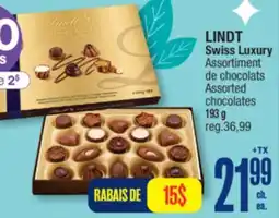 Jean Coutu LINDT Swiss Luxury Assorted chocolates offer