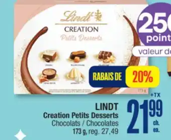 Jean Coutu LINDT Creation Petits Desserts Chocolates offer