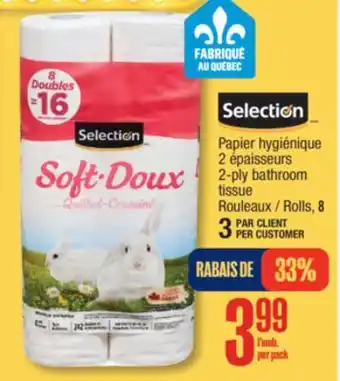Jean Coutu Selection 2-ply bathroom tissue offer