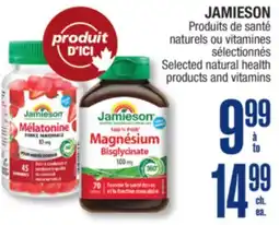 Jean Coutu JAMIESON Selected natural health products and vitamins offer