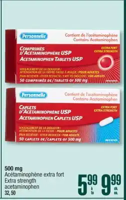 Jean Coutu 500 mg Extra strength acetaminophen offer