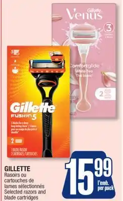 Jean Coutu GILLETTE Selected razors and blade cartridges offer