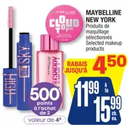 Jean Coutu MAYBELLINE NEW YORK Selected makeup products offer