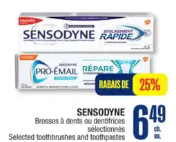 Jean Coutu SENSODYNE Selected toothbrushes and toothpastes offer