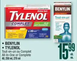 Jean Coutu BENYLIN, TYLENOL All-In-One or Complete offer