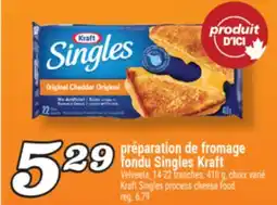 Marché Richelieu PRÉPARATION DE FROMAGE FONDU SINGLES KRAFT | KRAFT SINGLES PROCESS CHEESE FOOD offer