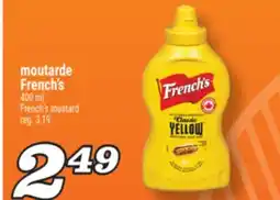 Marché Richelieu MOUTARDE FRENCH'S | FRENCH'S MUSTARD offer