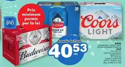 Marches Tradition BUDWEISER, COORS LIGHT OR SLEEMAN CLEAR 2.0 BEER offer