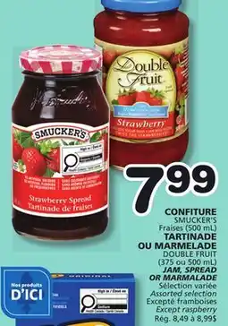 Marches Tradition SMUCKER'S (500 mL) TARTINADE, (375 ou 500 mL) JAM, SPREAD OR MARMALADE offer