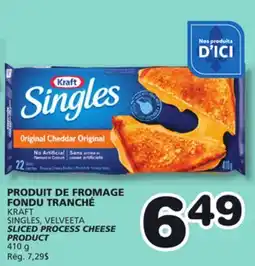Marches Tradition KRAFT SINGLES, VELVEETA SLICED PROCESS CHEESE offer