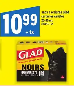 Maxi SACS À ORDURES GLAD, 20-40 UN offer