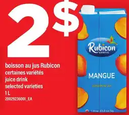 Maxi BOISSON AU JUS RUBICON | juice drink offer