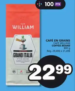 Marches Tradition CAFÉ WILLIAM COFFEE BEANS offer