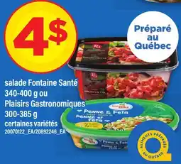 Maxi SALADE FONTAINE SANTÉ 340-400 G OU PLAISIRS GASTRONOMIQUES 300-385 G offer