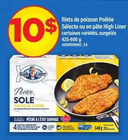 Maxi FILETS DE POISSON POÊLÉE SÉLECTE OU EN PÂTE HIGH LINER offer