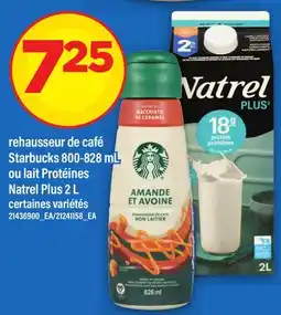 Maxi REHAUSSEUR DE CAFÉ STARBUCKS 800-828 ML OU LAIT PROTÉINES NATREL PLUS 2 L offer