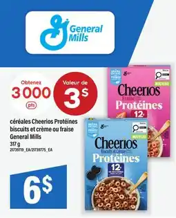 Maxi CÉRÉALES CHEERIOS PROTÉINES BISCUITS ET CRÈME OU FRAISE GENERAL MILLS offer