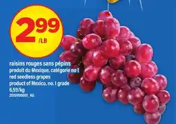 Maxi RAISINS ROUGES SANS PÉPINS | RED SEEDLESS GRAPES offer