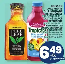 Marché Bonichoix PURE LEAF (1,75 L) REFRIGERATED DRINK, LEMONADE OR ICED TEA offer