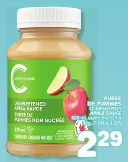 Marché Bonichoix COMPLIMENTS APPLE SAUCE offer