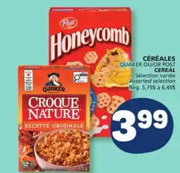Marché Bonichoix QUAKER OR POST CEREAL offer