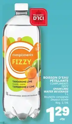 Marché Bonichoix COMPLIMENTS FIZZY SPARKLING WATER BEVERAGE offer