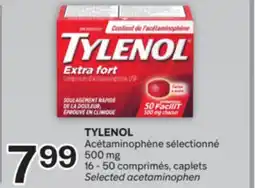 Brunet TYLENOL Acétaminophène sélectionné 500 mg 16 - 50 comprimés, caplets offer
