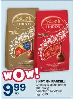 Brunet LINDT, GHIRARDELLI Chocolats sélectionnés offer