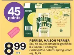 Brunet PERRIER, MAISON PERRIER Eau de source naturelle gazéifiée offer