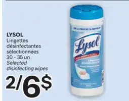 Brunet LYSOL Lingettes désinfectantes sélectionnées offer