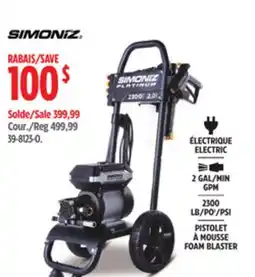 Canadian Tire SIMONIZ PLATINUM pressure washer offer