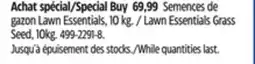 Canadian Tire Lawn Essentials Grass Seed, 10kg offer
