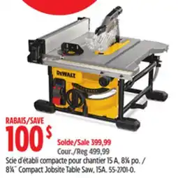Canadian Tire 8% Compact Jobsite Table Saw, 15A offer