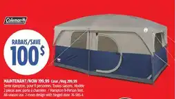 Canadian Tire Hampton 9-Person Tent. All-season use. 2-room design with hinged door offer